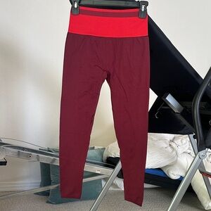 Fabletics size S; Red and Black Leggings